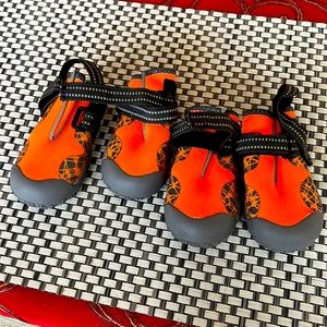 New orange dog booties